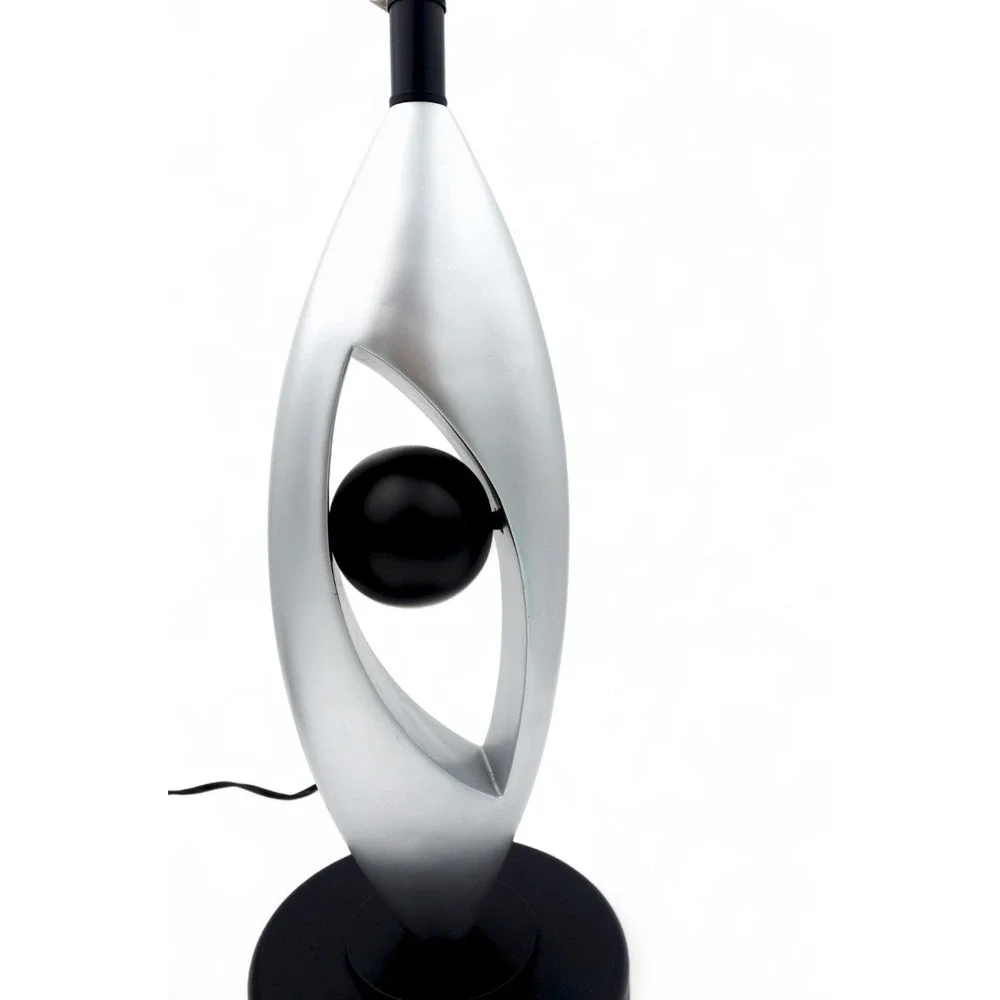 Vintage Lite Source Contemporary Table Lamp Silver Black Orb Modern